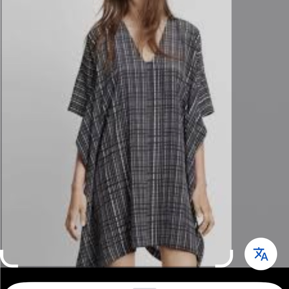 Vince Black and White Plaid Dress